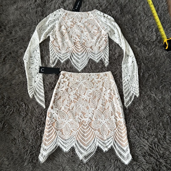 FOR LOVE AND LEMONS LACE CROP TOP AND SKIRT - Picture 15 of 15